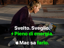 Svelto. Sveglio. Pieno di energia. Mac sa farlo.