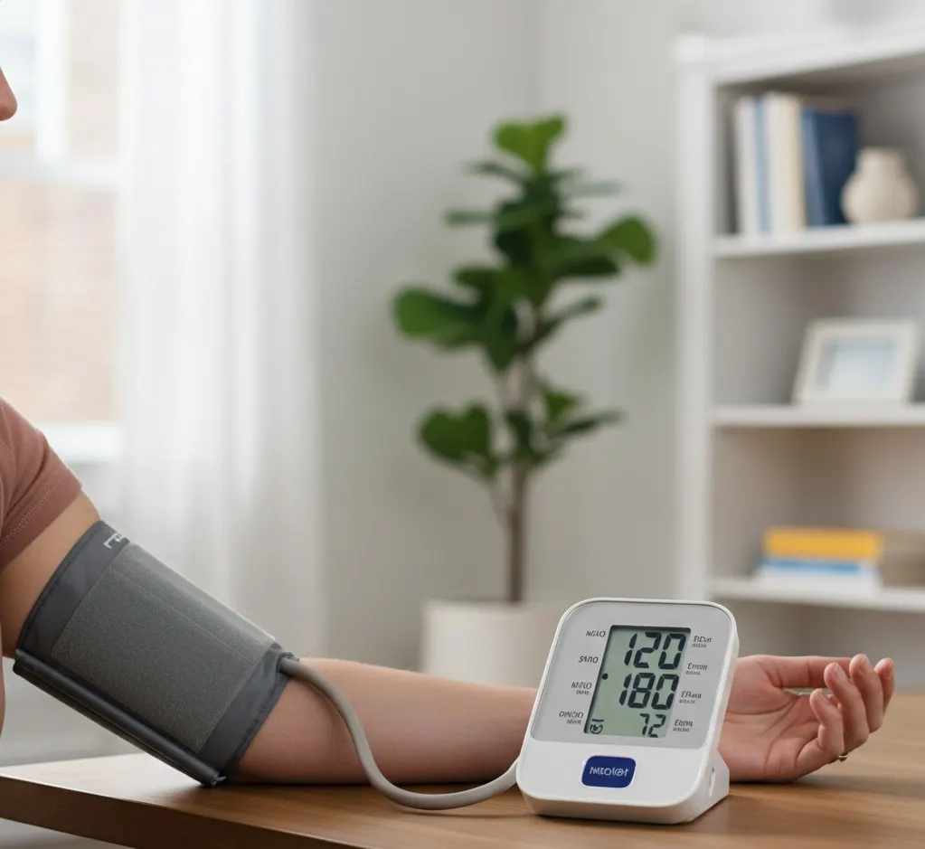 persona che si misura la pressione