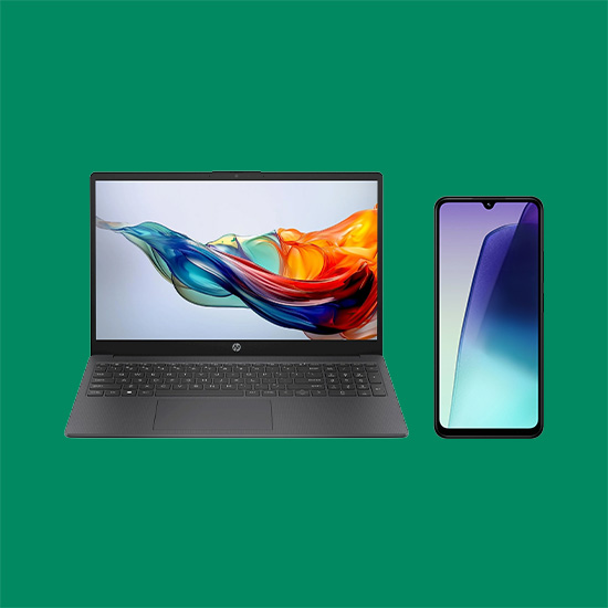 Apparecchiature Informatiche e per Telecomunicazioni su sfondo verde