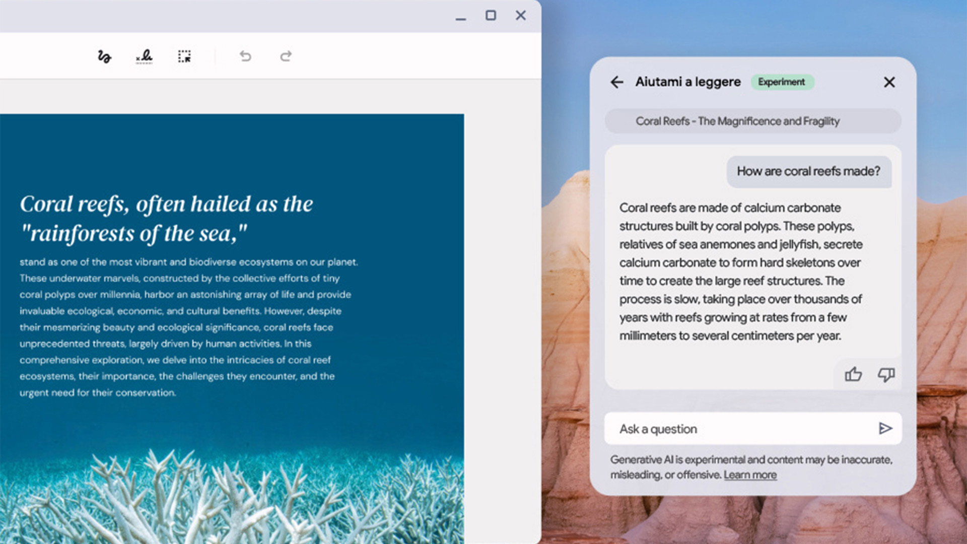 aiutami a leggere | Galaxy Chromebook Plus [senza fine]