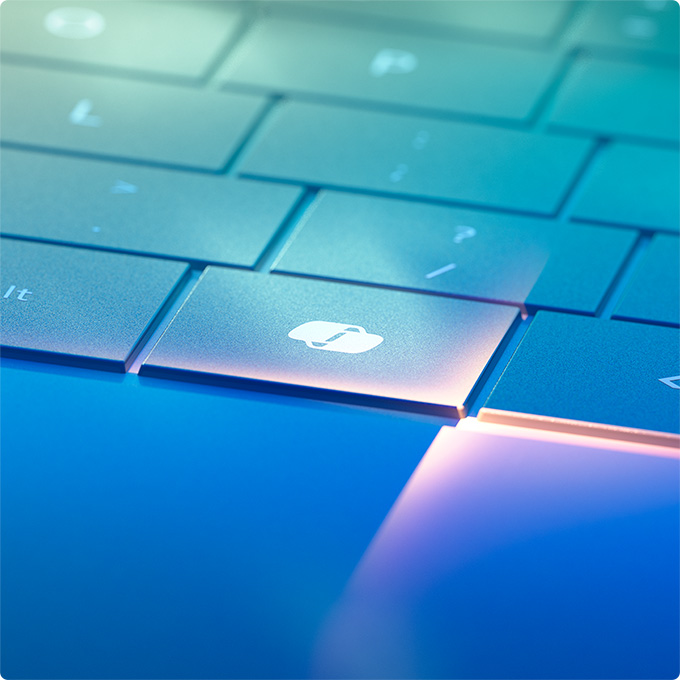 dettaglio tasto copilot su notebook