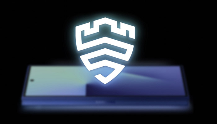 Samsung Galaxy Fold7 con icona privacy