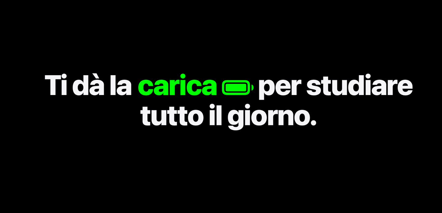Ti dà la carica per studiare tutto il giorno
