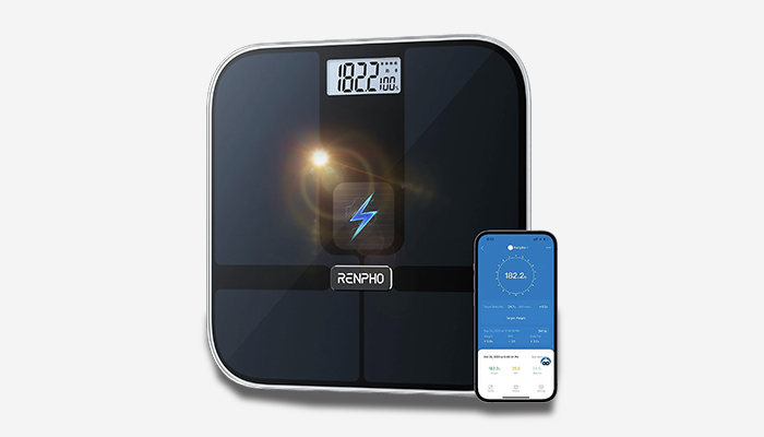 RENPHO ELIS SOLAR 2 di colore nero su sfondo grigio