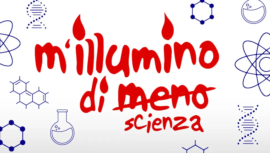 Sfondo verde con la scritta "M'illumino di meno", data 16 Febbraio 2025, e un globo decorato con una bicicletta bianca.