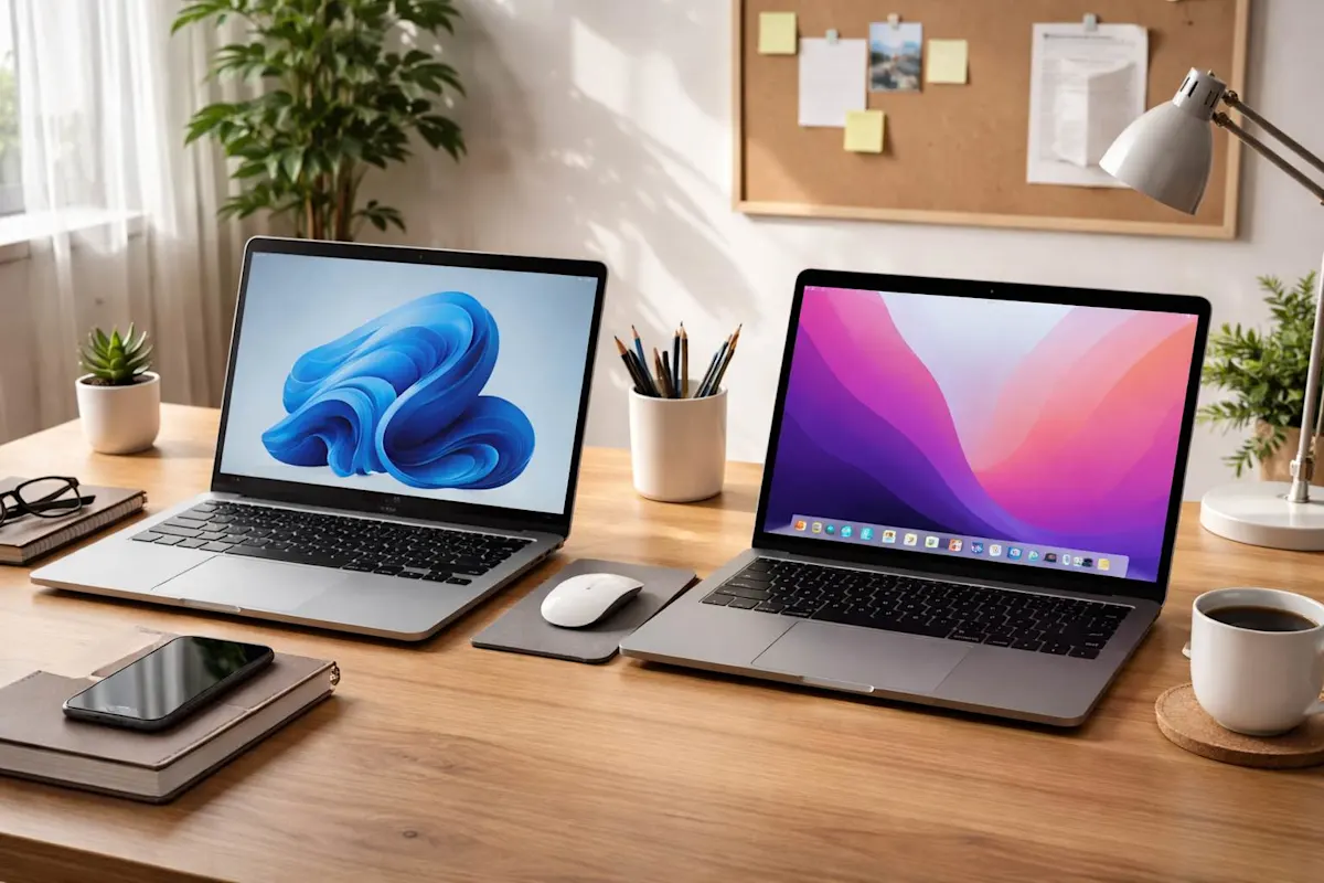 due schermi con sistemi operativi differenti