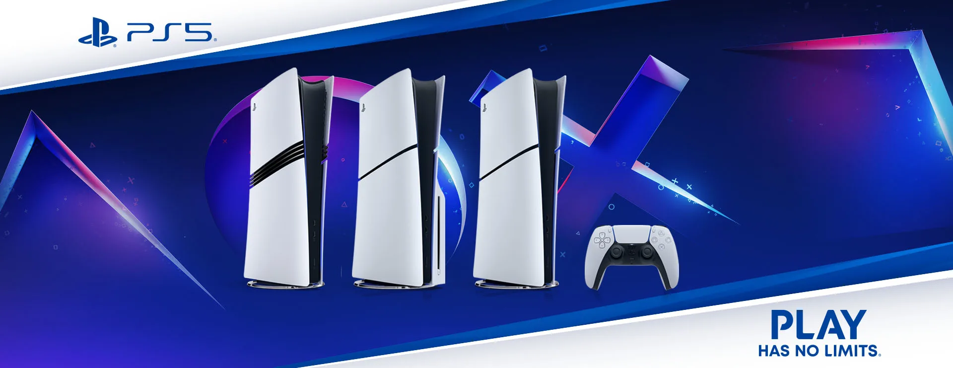 blackfriday playstation su uno sfondo astratto blu/rosa