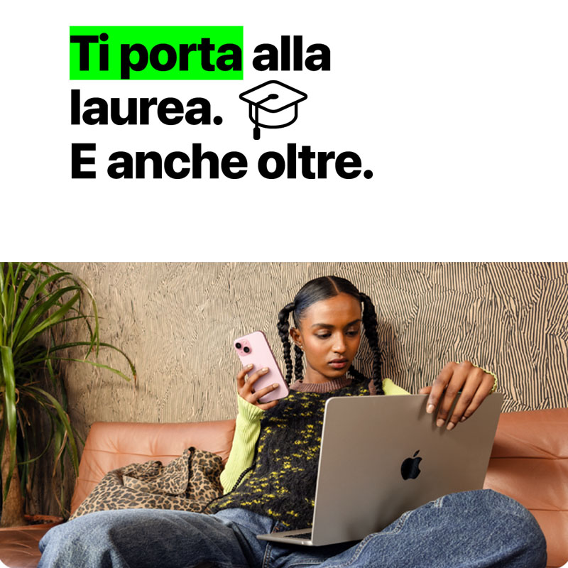 Ti porta alla laurea. E anche oltre.