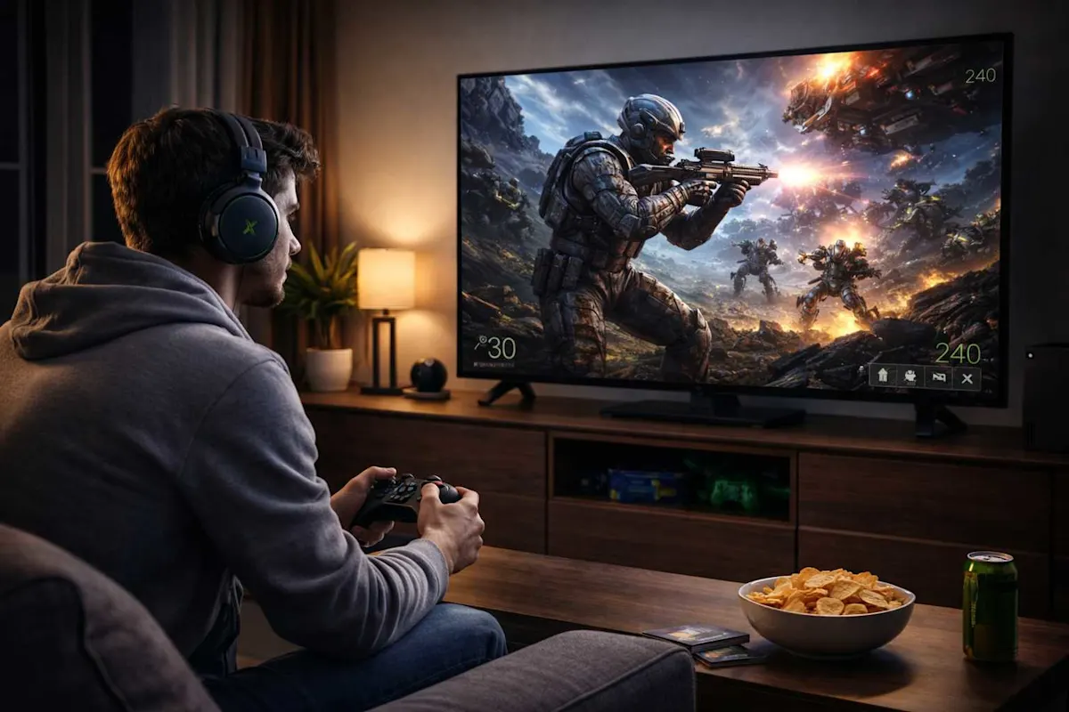 persona che gioca con la xbox