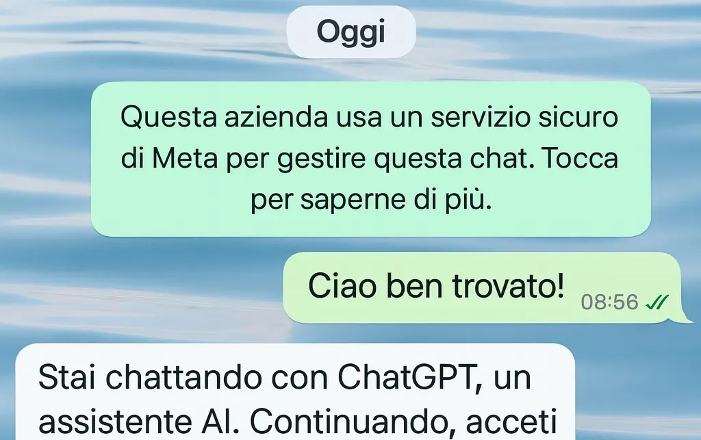 Immagine di WhatsApp usa il bot ChatGPT