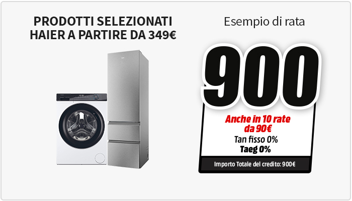 dettaglio esempio finanziamento su prodotto haier