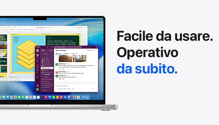 Immagine di un Macbook con delle finestre aperte sullo schermo