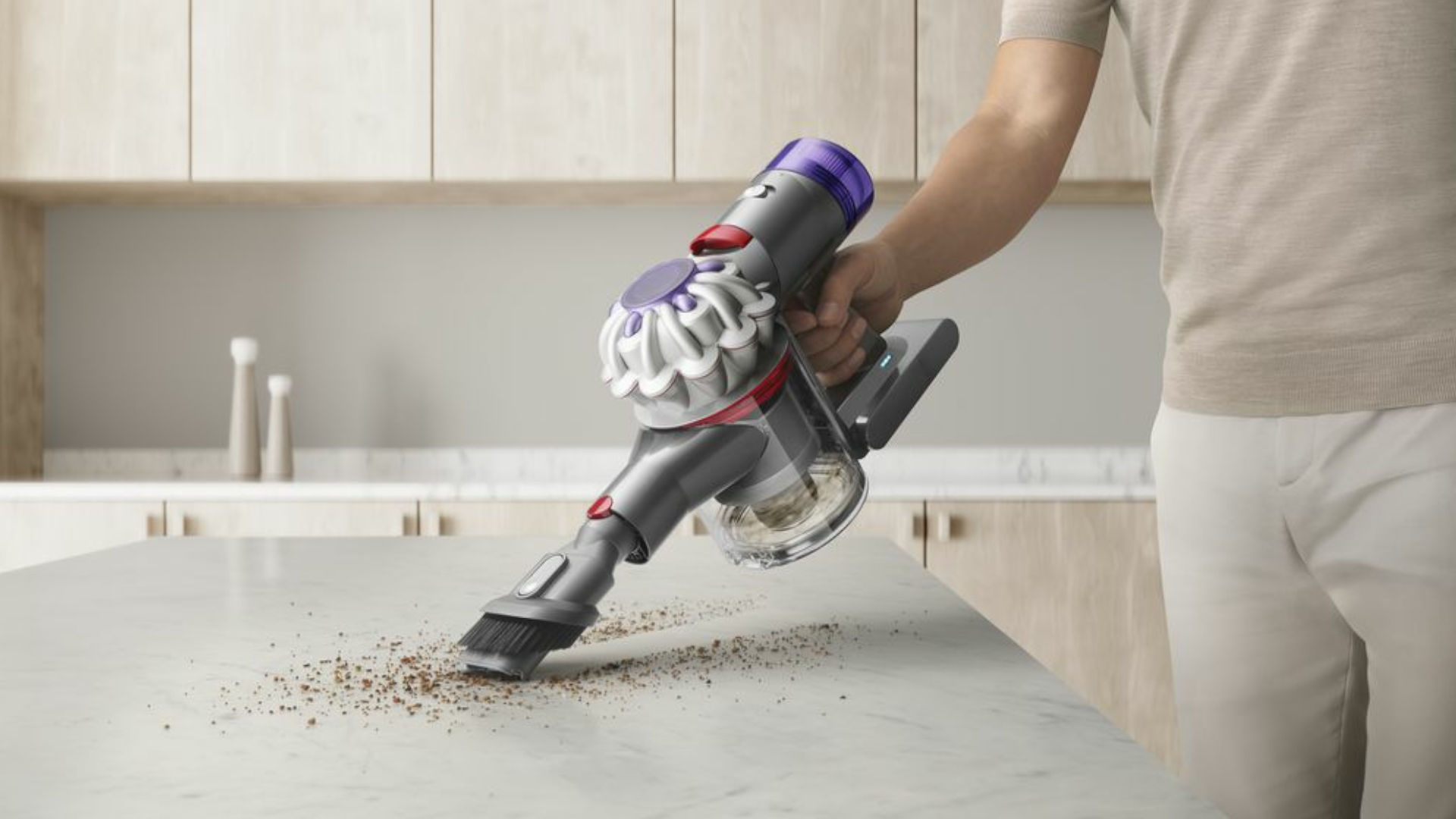 DYSON V8 Advanced Steelstofzuiger incl. kruimelzuiger Nikkel kopen