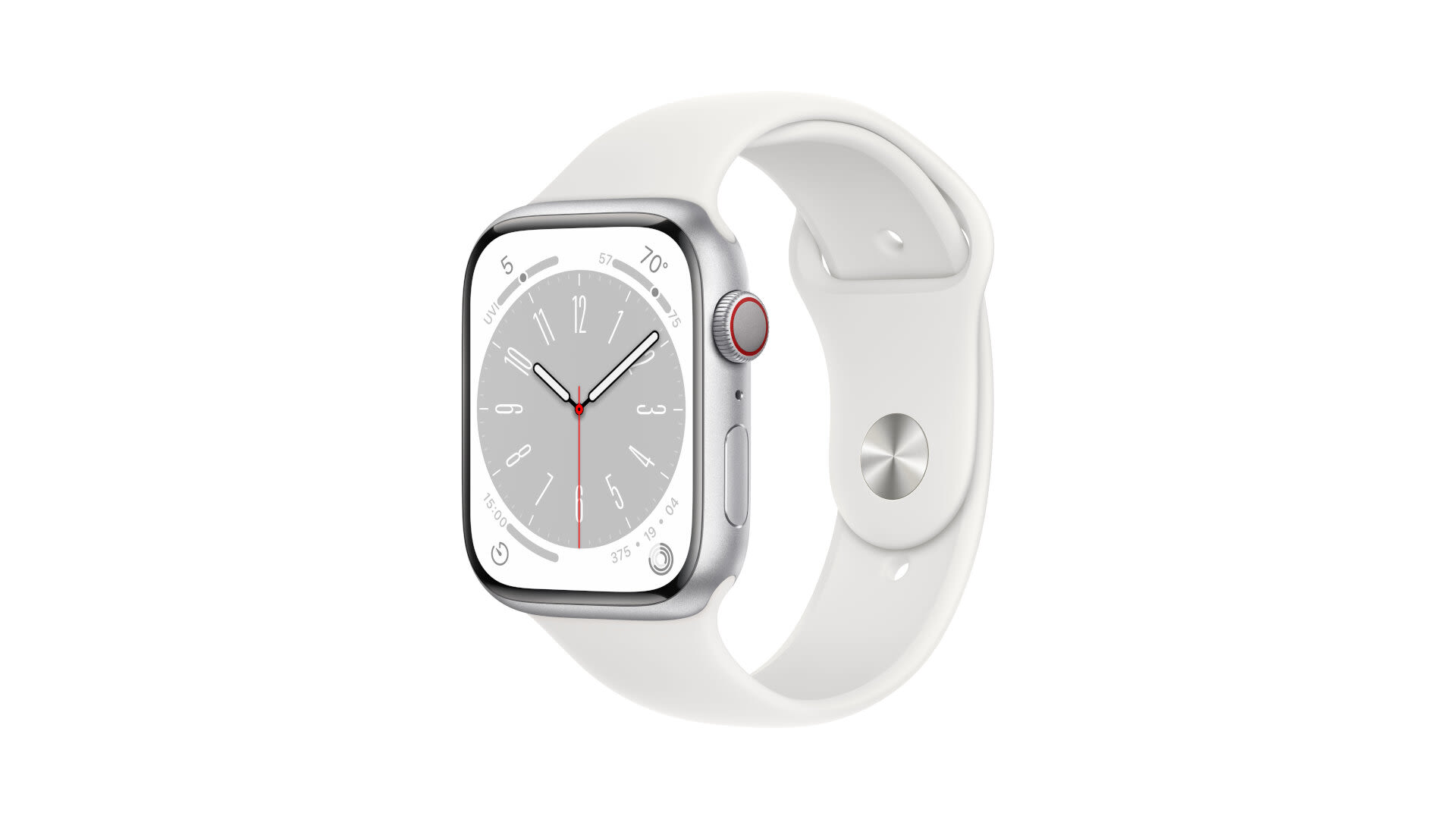 APPLE S8 GPSCEL 45MM SLVR ALU WHITE