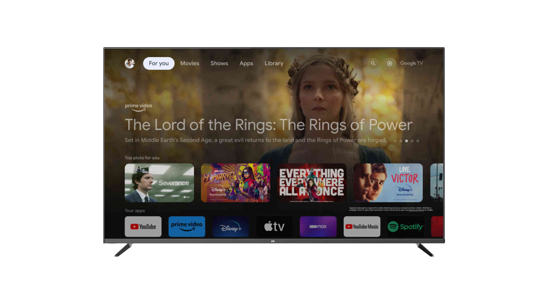 Télécommande De Remplacement Pour Téléviseur OK OTV55GQU-5023P - Modèle BELIFE Compatible