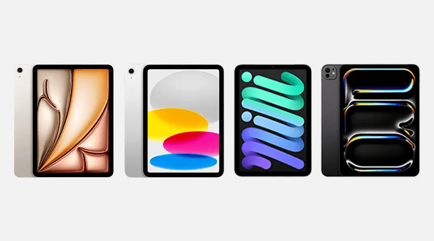 4 verschillende ipads