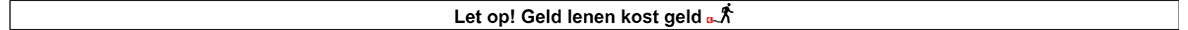 Geld lenen kost geld