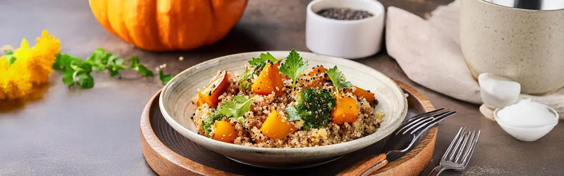 Recept: quinoasalade met geroosterde pompoen