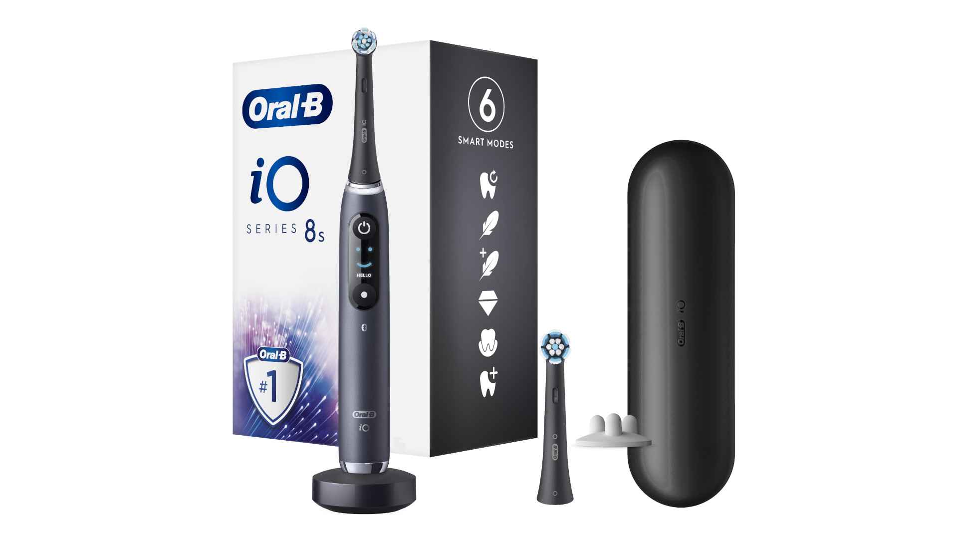 ORAL-B IO 8S ZWART ONYX (+1 REFILL)