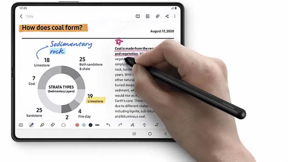 Een screenshot maken met een S Pen