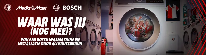 Promotional image featuring a Bosch washing machine and competition text.