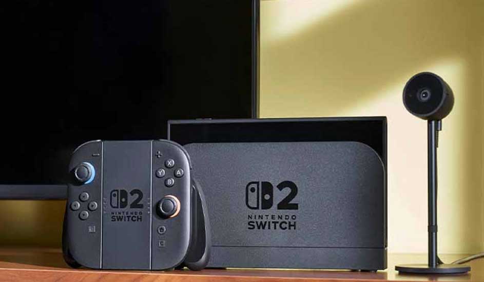 A black Nintendo Switch