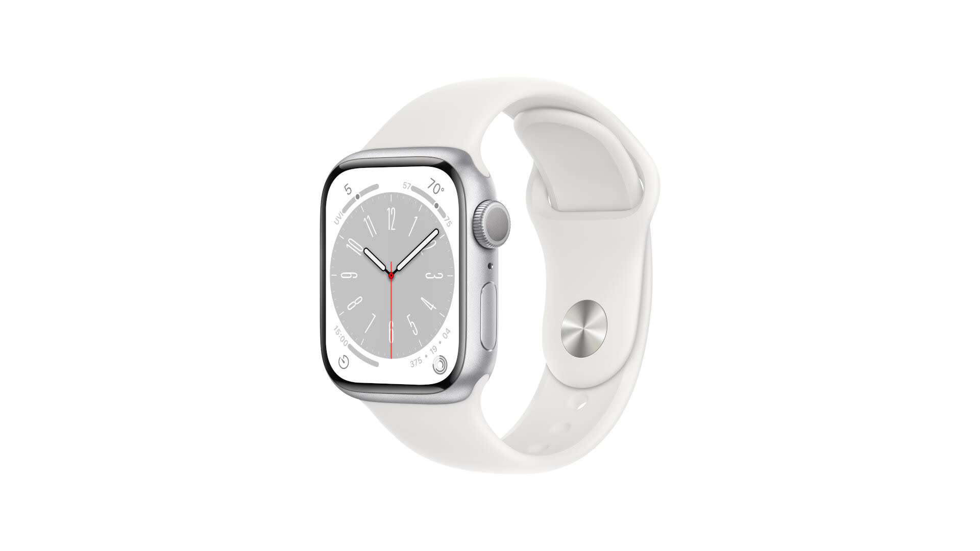 1738613 S8 GPS 45MM SLVR ALU WHITE