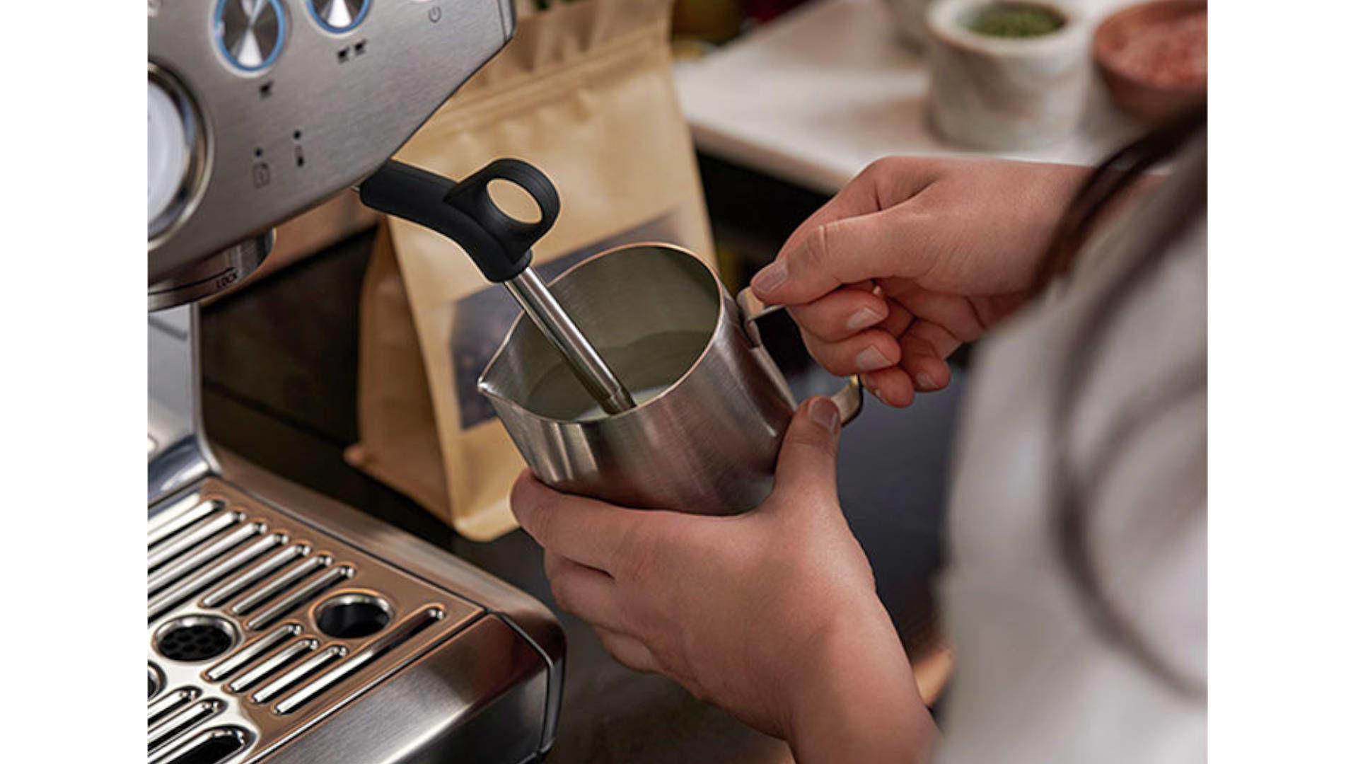 Portafilter Dubbele Uitloop 54mm – Hout voor Sage/Breville – Barista Huis