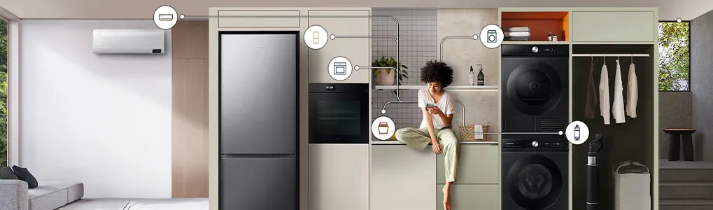 Samsung AI-wasmachine en wasdrogers