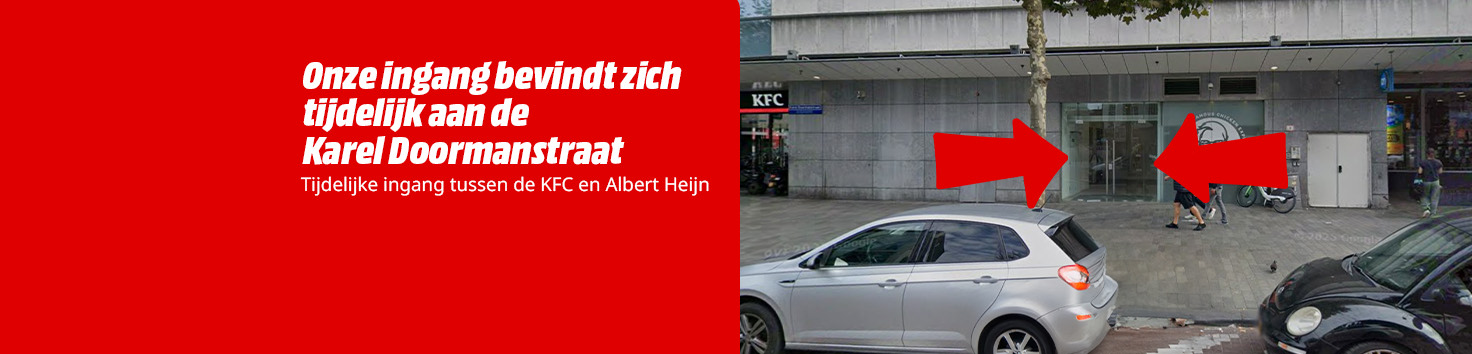 MediaMarkt Tech Village heeft tijdelijk een andere ingang