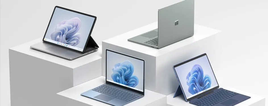 Laptops ontworpen door Microsoft