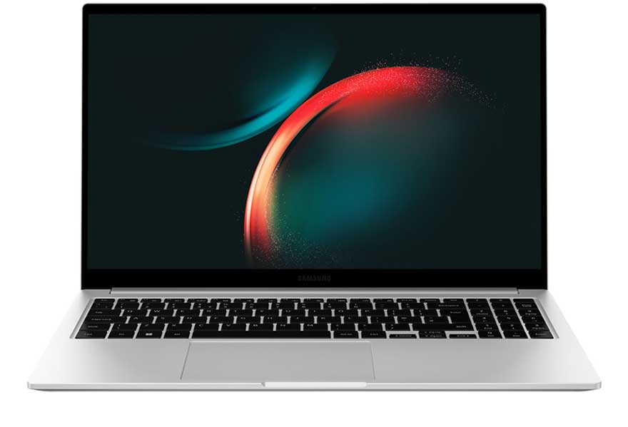 Groot scherm van een laptop