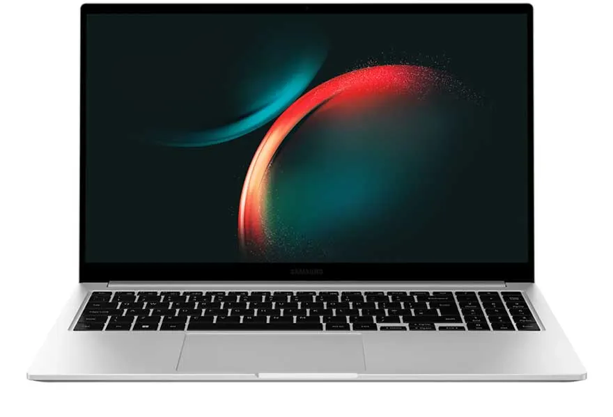 Groot scherm van een laptop