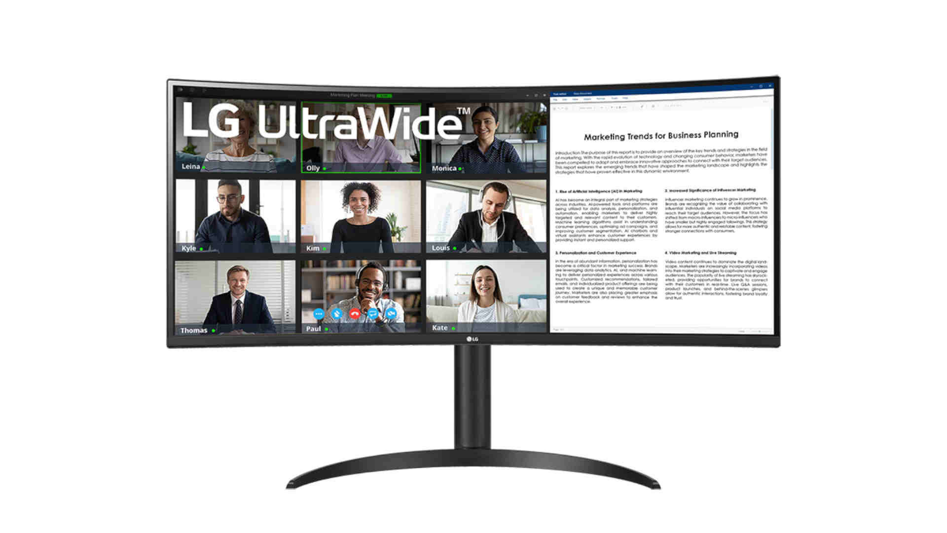 LG 34WR55QC-B.AEU | 34 inch - 3440 x 1440 (Ultrawide Quad HD) - VA