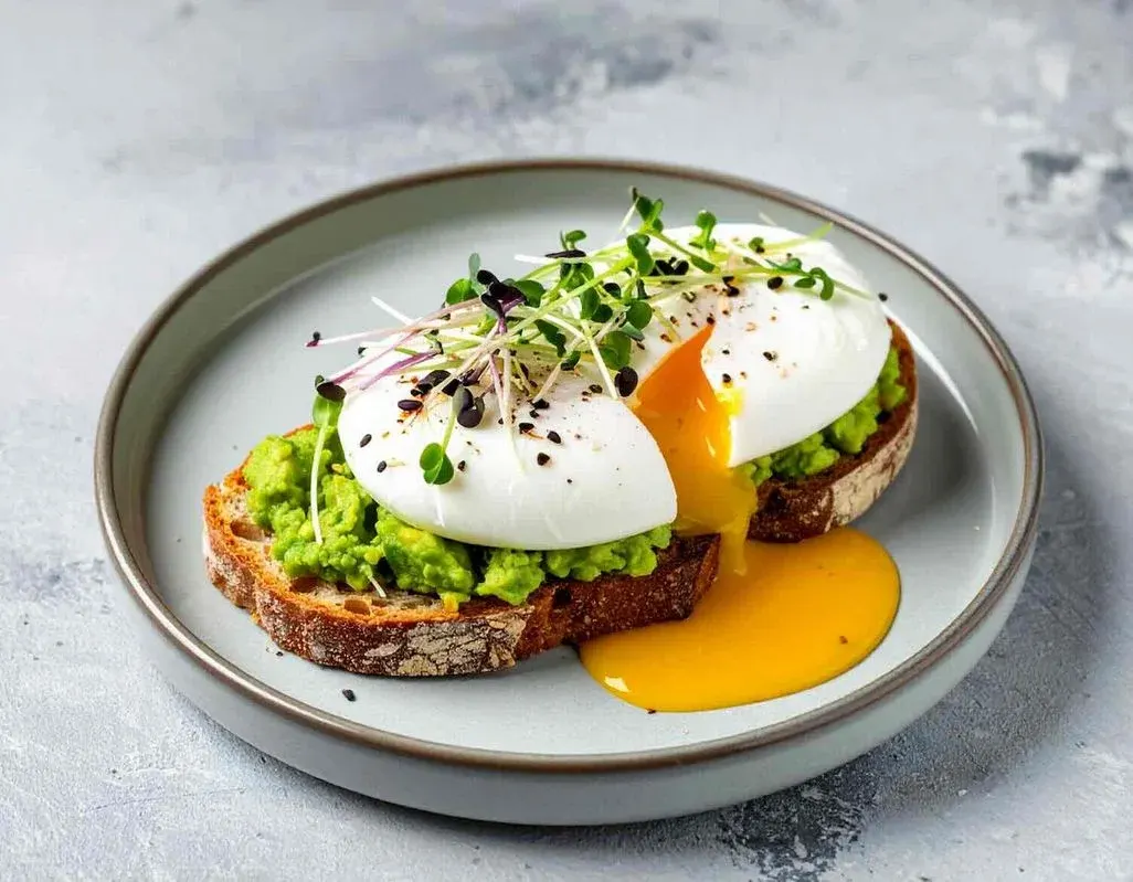 Avocado-Rezepte: Avocado-Toast mit Ei und Sprossen