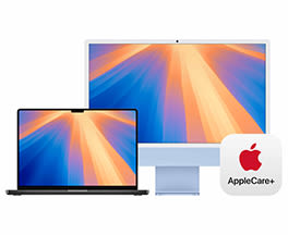 Mac mit AppleCare+ Logo