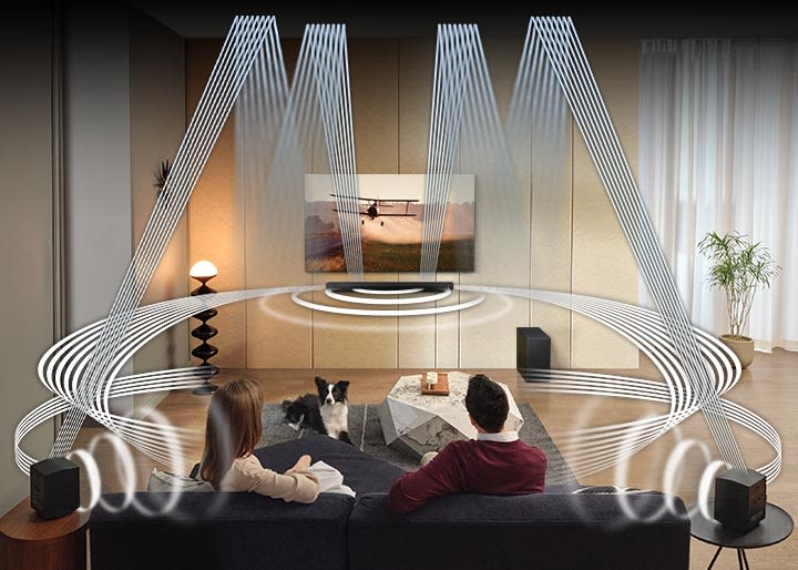 Visuelle Darstellung von Sound im Wohnzimmer