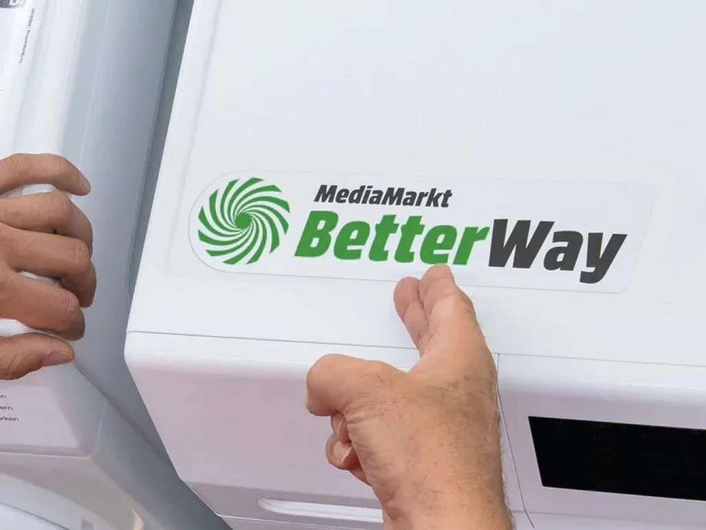 BetterWay Logo auf einer Waschmaschine