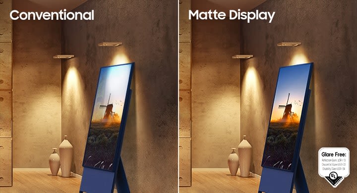 Vergleich von Lichtreflexionen an Display
