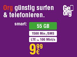 GeORG  telefonieren & surfen org günstig …mit dem Smart Tarif um € 9,99