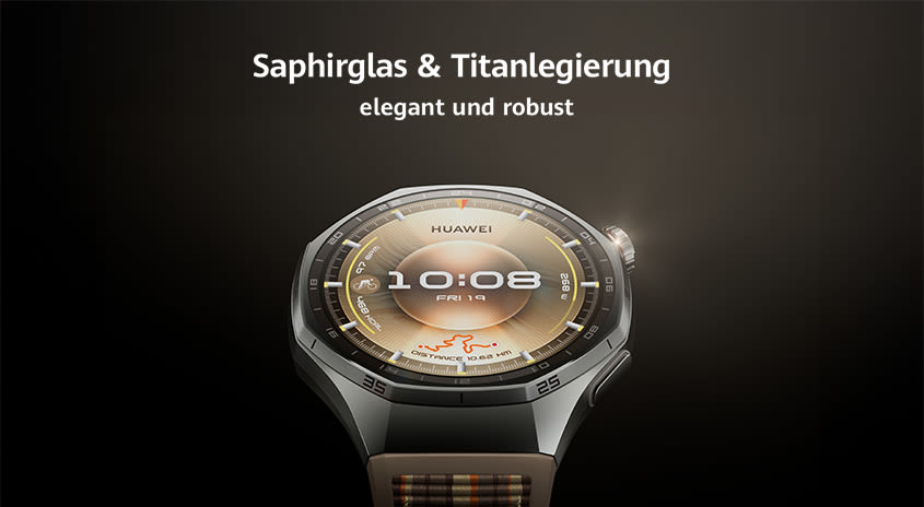 Saphirglas & Titanlegierung. Elegant und Robust.