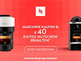40€ NESPRESSO KAFFEE-GUTSCHEIN GESCHENKT