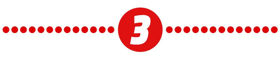 Die Zahl 2 in einem roten Kreis