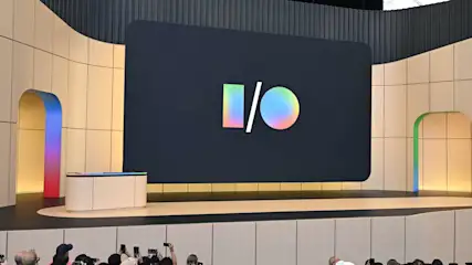Die Bühne der Google I O 2026 vor der Keynote.