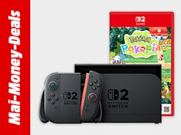 Nintendo Switch 2 Konsole mit Joy-Con-Controllern und Spiel