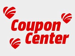 Bild mit grauem Hintergrund. In der Mitte steht "Coupon Center"