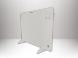 Produktbild eines Heizpaneel vor weiß-grauem Hintergrund.