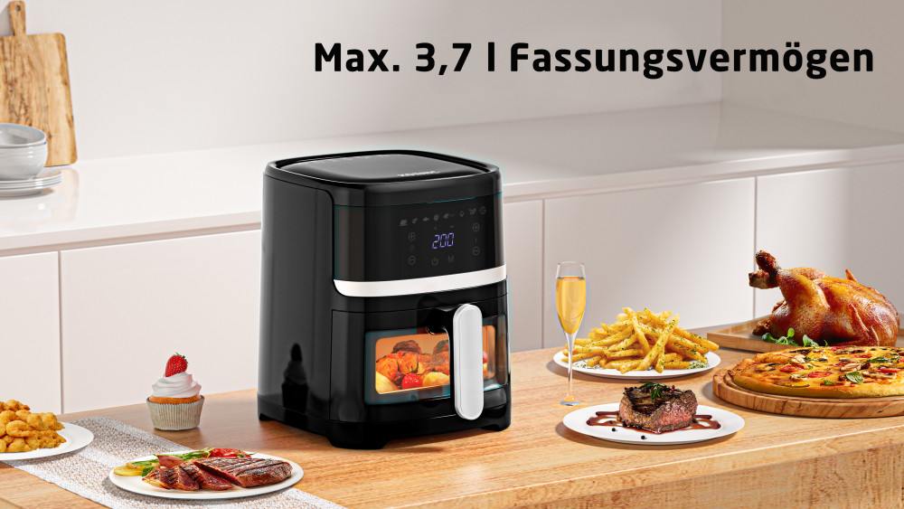 KOENIC KAF 41323 B Heißluftfritteuse (3,7 L, 1300 Watt, Schwarz) Online ...