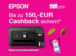 Epson Ecotank - Jetzt bis zu 150 € Cashback sichern