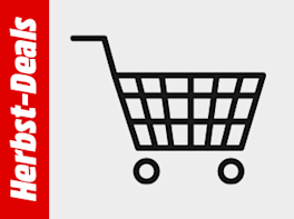 Herbst-Deals. Daneben ist ein Piktogramm eines Einkaufswagens als Hinweis auf alle Aktionsmodelle